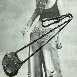 Danielle Rosebean (Etsy) Labradorite & Oxidized Sterling Silver Necklace: NWOT!
